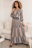 Stretch pleated maxi dress 