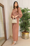 Shiny stretch evening jumpsuit with attached belt 