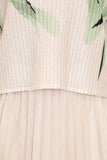 Wavy plisse skirt and blouse set 