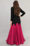 Two-tone sugar evening dress embroidered with fuchsia crystals