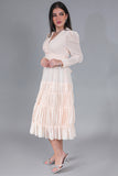 Chiffon georgette dress with ruffled layers 