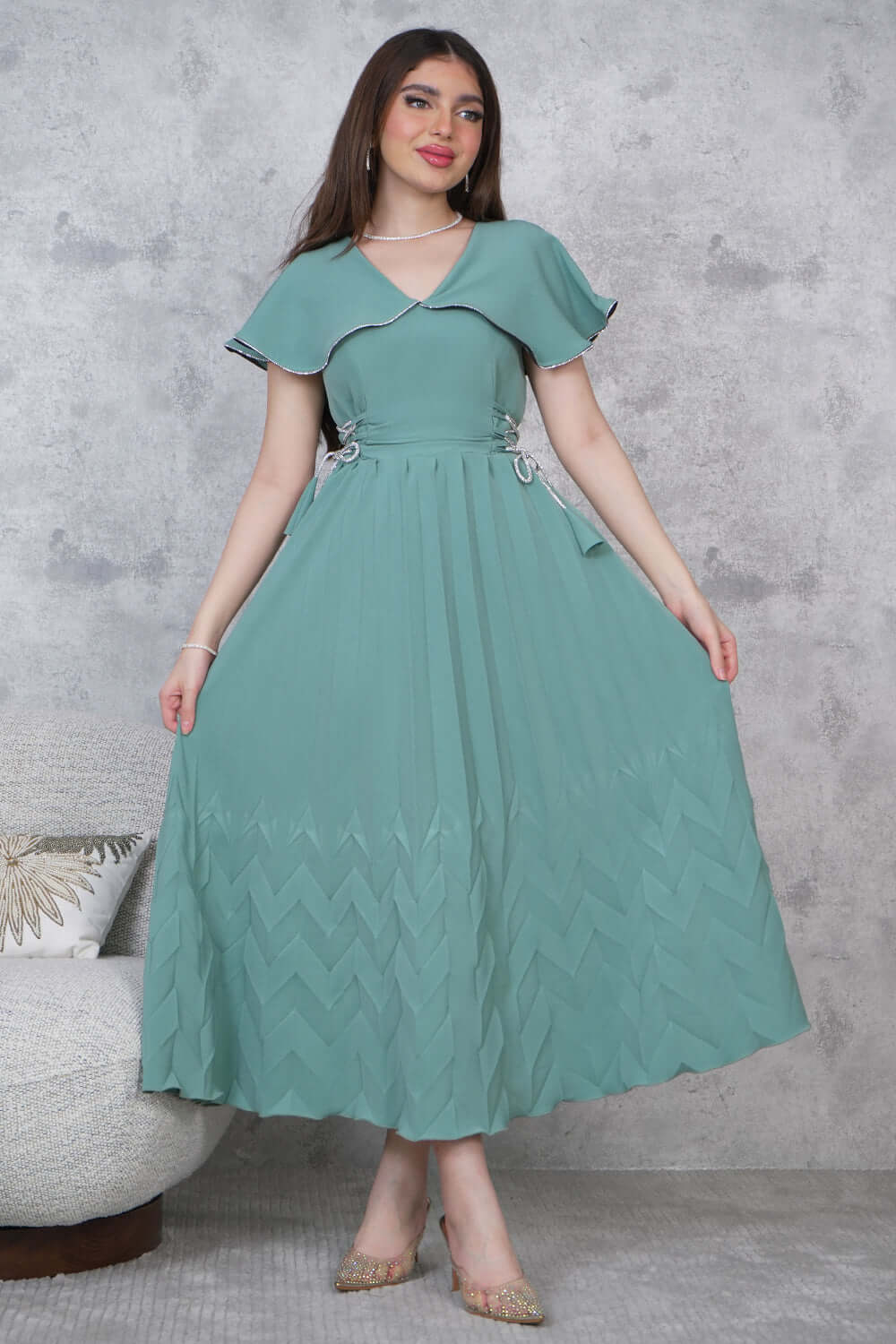 Tiffany Side Tie Midi Dress 