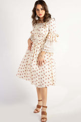 Floral dress with wide sleeves