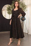 Black velvet dress with chiffon pleats 