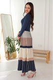 Long dress with heart collar, blue 