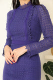 Elegant solid purple dress 