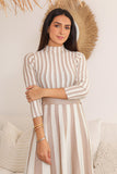 Striped midi dress