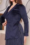 Two-piece midi dress, navy blue 