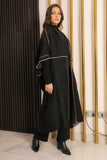 Bohemian sweater coat with cardigan sleeves, black - 