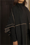 Bohemian sweater coat with cardigan sleeves, black - 