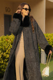 Black woolen winter jacket with pockets 