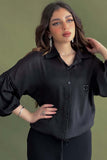 Fashionable blouse with zip hem