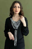 Long sleeve blouse with tie