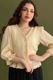 Blouse with buttons and sleeves