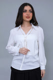 White satin look shirt 