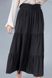 Plain pleated skirt