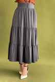 Plain pleated skirt