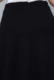 Black pleated midi skirt