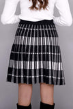 Pleated mini skirt with rectangle prints