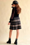 Pleated mini skirt with rectangle prints