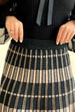 Pleated mini skirt with rectangle prints