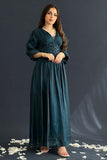 Pleated taffeta dress