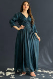 Pleated taffeta dress