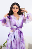 Lavender ruffled maxi dress