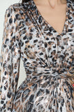 Leopard print long dress