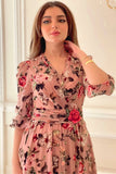 Floral dress with wrap style top