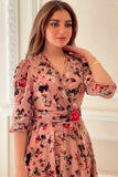 Floral dress with wrap style top