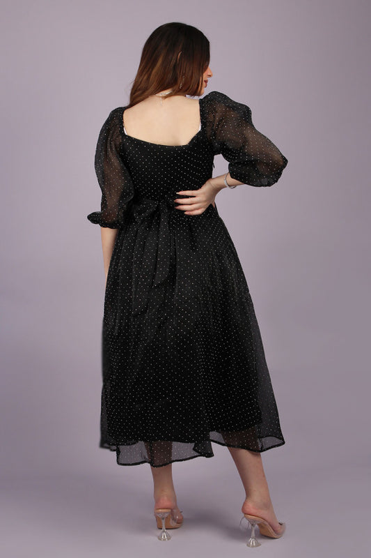 Crystal Maid dress, black