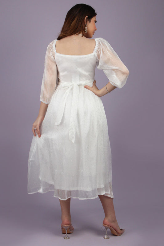 Crystal Maid dress, white