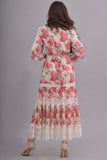 Floral dress with lace split design