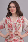 Floral dress with lace split design