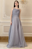 Elegant gray evening dress