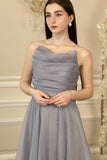 Elegant gray evening dress