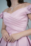 Mid-length tufted dress, pink color