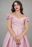 Mid-length tufted dress, pink color