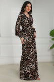 Tiger long dress with slit