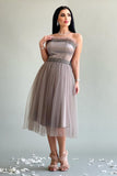 Cloche top dress with ruffles