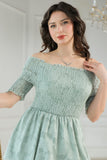 Green tiered dress