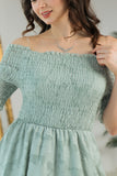 Green tiered dress