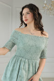 Green tiered dress