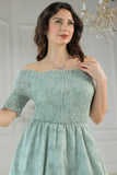 Green tiered dress