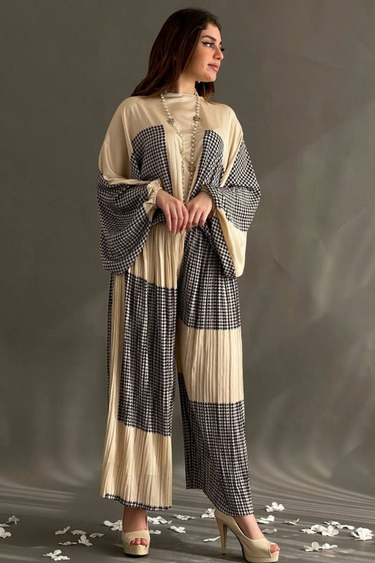 Two-piece set, blouse and trousers, Zam Takseer