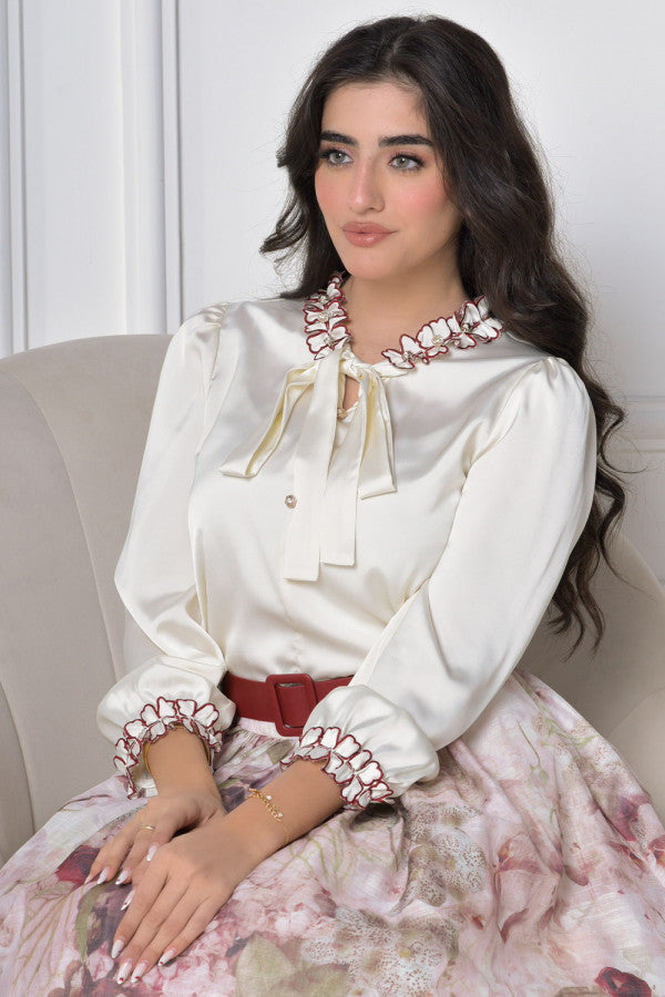 Elegant blouse and skirt set