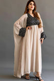 Two-piece galabiya with polka dots on the chest and sleeves