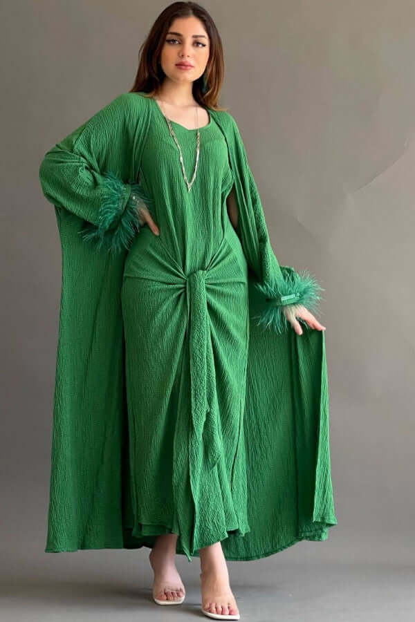 Two-piece wrap dress