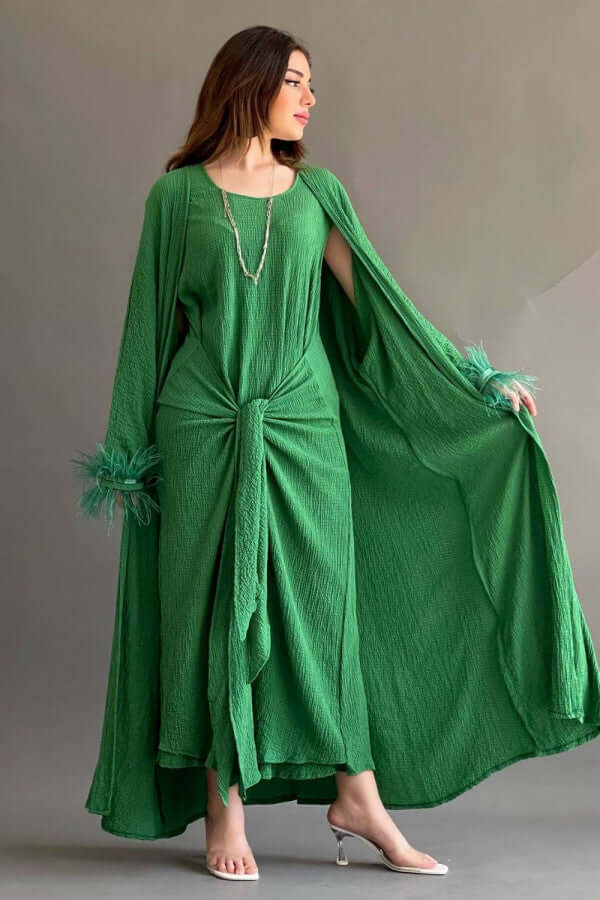 Two-piece wrap dress